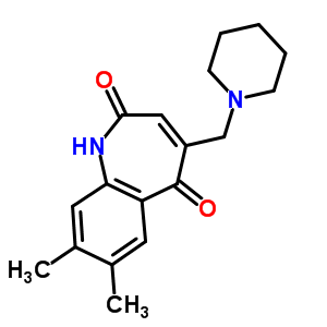 69353-32-8  7,8-dimethyl-4-(piperidin-1-ylmethyl)-1H-1-benzazepine-2,5-dione