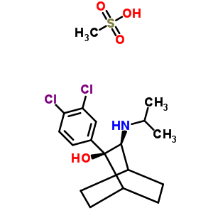 69429-85-2  (2S,3S)-2-(3,4-dichlorophenyl)-3-(propan-2-ylamino)bicyclo[2.2.2]octan-2-ol methanesulfonate (1:1)