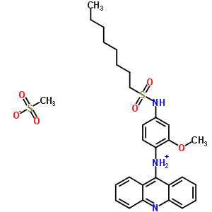 71798-54-4  N-{2-methoxy-4-[(octylsulfonyl)amino]phenyl}acridin-9-aminium methanesulfonate