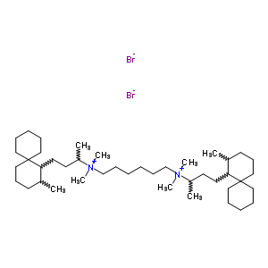 72004-08-1  N,N,N',N'-tetramethyl-N,N'-bis[4-(2-methylspiro[5.5]undec-1-yl)butan-2-yl]hexane-1,6-diaminium dibromide