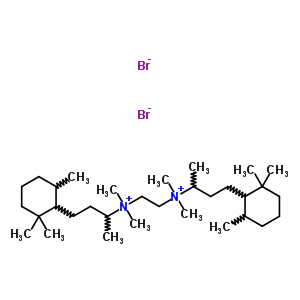 72017-49-3  N,N,N',N'-tetramethyl-N,N'-bis[4-(2,2,6-trimethylcyclohexyl)butan-2-yl]ethane-1,2-diaminium dibromide