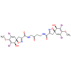 73622-23-8  (10R,10'R)-N,N'-(2-oxobutane-1,4-diyl)bis(7,9-dibromo-10-hydroxy-8-methoxy-1-oxa-2-azaspiro[4.5]deca-2,6,8-triene-3-carboxamide)