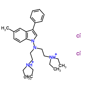 74758-24-0  2,2'-[(5-methyl-3-phenyl-1H-indol-1-yl)imino]bis(N,N-diethylethanaminium) dichloride