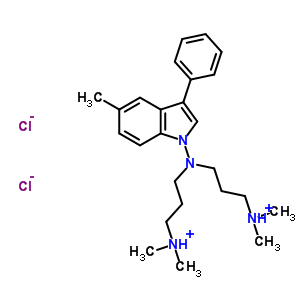 74758-28-4  3,3'-[(5-methyl-3-phenyl-1H-indol-1-yl)imino]bis(N,N-dimethylpropan-1-aminium) dichloride