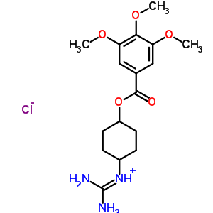 75230-99-8  N-(diaminomethylidene)-4-[(3,4,5-trimethoxybenzoyl)oxy]cyclohexanaminium chloride