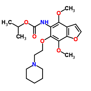 75883-49-7  propan-2-yl {4,7-dimethoxy-6-[2-(piperidin-1-yl)ethoxy]-1-benzofuran-5-yl}carbamate
