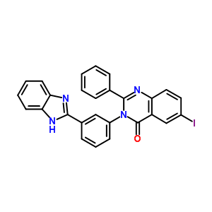 76618-06-9  3-[3-(1H-benzimidazol-2-yl)phenyl]-6-iodo-2-phenylquinazolin-4(3H)-one