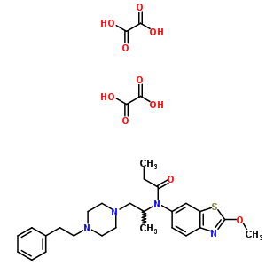 77563-12-3  N-(2-methoxy-1,3-benzothiazol-6-yl)-N-{1-[4-(2-phenylethyl)piperazin-1-yl]propan-2-yl}propanamide ethanedioate (1:2)