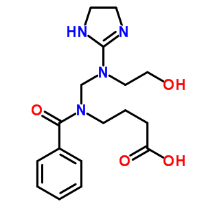 81186-16-5  4-(benzoyl{[4,5-dihydro-1H-imidazol-2-yl(2-hydroxyethyl)amino]methyl}amino)butanoic acid