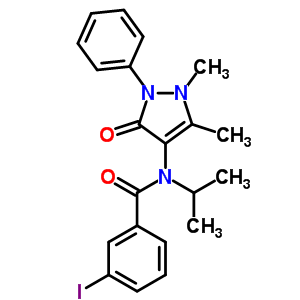 81217-10-9  N-(1,5-dimethyl-3-oxo-2-phenyl-2,3-dihydro-1H-pyrazol-4-yl)-3-iodo-N-(propan-2-yl)benzamide