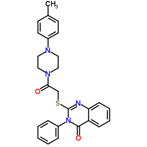 81262-82-0  2-({2-[4-(4-methylphenyl)piperazin-1-yl]-2-oxoethyl}sulfanyl)-3-phenylquinazolin-4(3H)-one