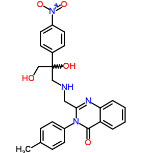 84138-19-2;84138-20-5;84173-51-3  2-({[2,3-dihydroxy-2-(4-nitrophenyl)propyl]amino}methyl)-3-(4-methylphenyl)quinazolin-4(3H)-one