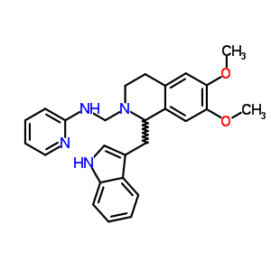 84218-46-2  N-{[1-(1H-indol-3-ylmethyl)-6,7-dimethoxy-3,4-dihydroisoquinolin-2(1H)-yl]methyl}pyridin-2-amine