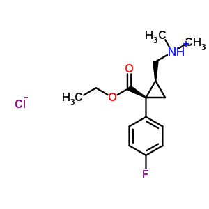 85467-80-7  [(1S,2R)-2-(ethoxycarbonyl)-2-(4-fluorophenyl)cyclopropyl]-N,N-dimethylmethanaminium chloride