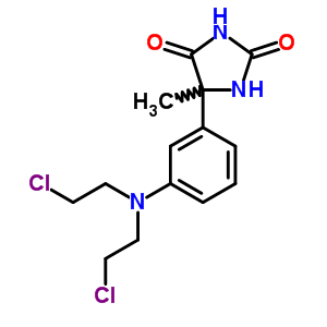 93569-09-6  5-{3-[bis(2-chloroethyl)amino]phenyl}-5-methylimidazolidine-2,4-dione