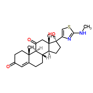 96262-20-3  (17alpha)-17-hydroxy-17-[2-(methylamino)-1,3-thiazol-4-yl]androst-4-ene-3,11-dione