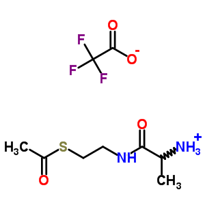 97314-16-4  1-{[2-(acetylsulfanyl)ethyl]amino}-1-oxopropan-2-aminium trifluoroacetate