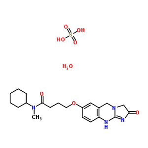 101626-67-9  N-cyclohexyl-N-methyl-4-[(2-oxo-2,3,5,10-tetrahydroimidazo[2,1-b]quinazolin-7-yl)oxy]butanamide sulfate hydrate (1:1:1)