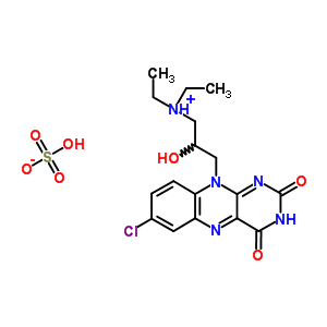 101651-90-5  3-(7-chloro-2,4-dioxo-3,4-dihydrobenzo[g]pteridin-10(2H)-yl)-N,N-diethyl-2-hydroxypropan-1-aminium hydrogen sulfate