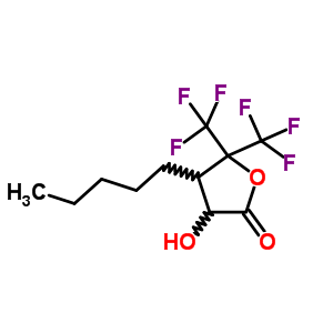 101833-12-9  3-hydroxy-4-pentyl-5,5-bis(trifluoromethyl)dihydrofuran-2(3H)-one (non-preferred name)
