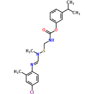 104946-78-3  3-(propan-2-yl)phenyl ({[{(E)-[(4-chloro-2-methylphenyl)imino]methyl}(methyl)amino]sulfanyl}methyl)carbamate