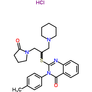 117039-00-6  3-(4-methylphenyl)-2-{[1-(2-oxopyrrolidin-1-yl)-3-(piperidin-1-yl)propan-2-yl]sulfanyl}quinazolin-4(3H)-one hydrochloride (1:1)