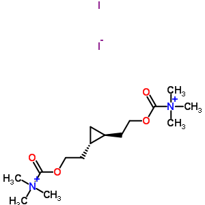 69766-52-5  [(1S,2S)-cyclopropane-1,2-diylbis(ethane-2,1-diyloxy)]bis[N,N,N-trimethyl(oxo)methanaminium] diiodide