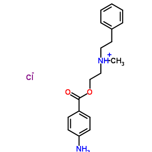 69780-93-4  2-[(4-aminobenzoyl)oxy]-N-methyl-N-(2-phenylethyl)ethanaminium chloride