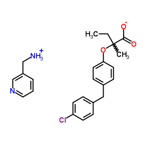 71548-90-8  pyridin-3-ylmethanaminium 2-[4-(4-chlorobenzyl)phenoxy]-2-methylbutanoate