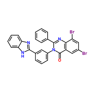 76618-04-7  3-[3-(1H-benzimidazol-2-yl)phenyl]-6,8-dibromo-2-phenylquinazolin-4(3H)-one