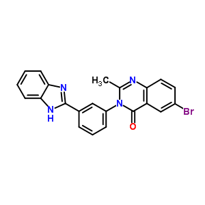 76618-08-1  3-[3-(1H-benzimidazol-2-yl)phenyl]-6-bromo-2-methylquinazolin-4(3H)-one