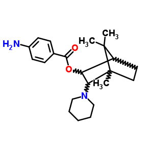 77156-02-6  4,7,7-trimethyl-3-(piperidin-1-yl)bicyclo[2.2.1]hept-2-yl 4-aminobenzoate