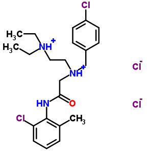 77966-38-2  N-(4-chlorobenzyl)-N-{2-[(2-chloro-6-methylphenyl)amino]-2-oxoethyl}-N',N'-diethylethane-1,2-diaminium dichloride