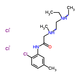 77966-45-1  N-{2-[(2-chloro-5-methylphenyl)amino]-2-oxoethyl}-N',N'-diethyl-N-methylethane-1,2-diaminium dichloride