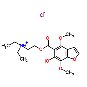 79802-69-0  N,N-diethyl-2-{[(6-hydroxy-4,7-dimethoxy-1-benzofuran-5-yl)carbonyl]oxy}ethanaminium chloride