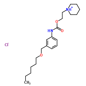 80171-78-4  1-{2-[({3-[(hexyloxy)methyl]phenyl}carbamoyl)oxy]ethyl}piperidinium chloride