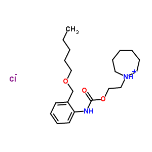 80171-84-2  1-{2-[({2-[(pentyloxy)methyl]phenyl}carbamoyl)oxy]ethyl}azepanium chloride