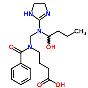 81186-18-7  4-(benzoyl{[4,5-dihydro-1H-imidazol-2-yl(1-hydroxybutyl)amino]methyl}amino)butanoic acid