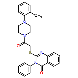 81262-75-1  2-({2-[4-(2-methylphenyl)piperazin-1-yl]-2-oxoethyl}sulfanyl)-3-phenylquinazolin-4(3H)-one