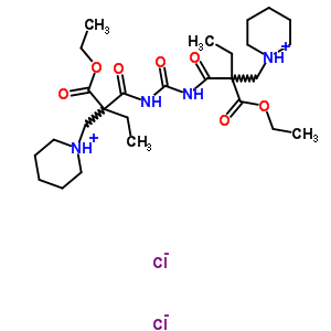 97925-05-8  1-[2-(ethoxycarbonyl)-2-({[2-(ethoxycarbonyl)-2-(piperidinium-1-ylmethyl)butanoyl]carbamoyl}carbamoyl)butyl]piperidinium dichloride