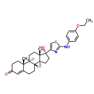 98274-62-5  (17alpha)-17-{2-[(4-ethoxyphenyl)amino]-1,3-thiazol-4-yl}-17-hydroxyandrost-4-en-3-one