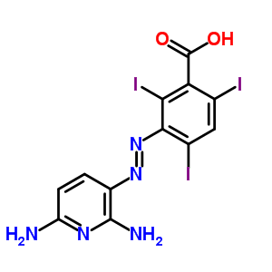 103863-33-8  3-[(E)-(2,6-diaminopyridin-3-yl)diazenyl]-2,4,6-triiodobenzoic acid