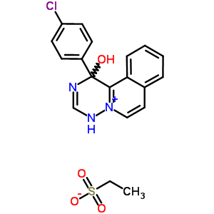 107634-87-7;97110-59-3  1-(4-chlorophenyl)-1-hydroxy-1,4-dihydro[1,2,4]triazino[6,1-a]isoquinolin-5-ium ethanesulfonate