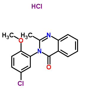 3060-26-2  3-(5-chloro-2-methoxyphenyl)-2-methylquinazolin-4(3H)-one hydrochloride (1:1)