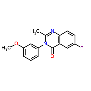 49579-05-7  6-fluoro-3-(3-methoxyphenyl)-2-methylquinazolin-4(3H)-one