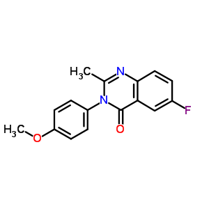 49579-06-8  6-fluoro-3-(4-methoxyphenyl)-2-methylquinazolin-4(3H)-one