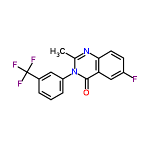 49579-11-5  6-fluoro-2-methyl-3-[3-(trifluoromethyl)phenyl]quinazolin-4(3H)-one
