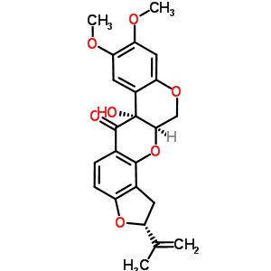 509-96-6  (2R,6aR,12aR)-6a-hydroxy-8,9-dimethoxy-2-(prop-1-en-2-yl)-1,2,12,12a-tetrahydrochromeno[3,4-b]furo[2,3-h]chromen-6(6aH)-satu