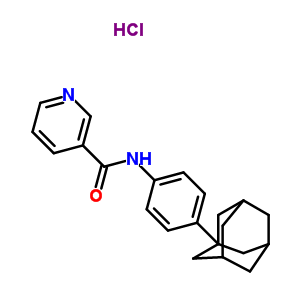 61876-29-7  N-[4-(tricyclo[3.3.1.1~3,7~]dec-1-yl)phenyl]pyridine-3-carboxamide hydrochloride (1:1)