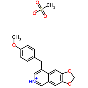 69382-26-9  8-(4-methoxybenzyl)[1,3]dioxolo[4,5-g]isoquinolin-6-ium methanesulfonate